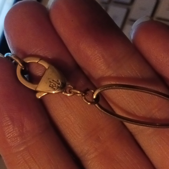 Ralph Lauren RLL Necklace Large Small Oval Two Tone Chain 18" Lobster Closure - Picture 3 of 4